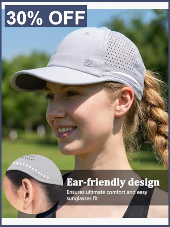 Ponytail Running Hat for Women with Large Hole – Foldable Breathable main image 7